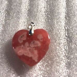 Beautiful Rhodochrosite Heart Pendant